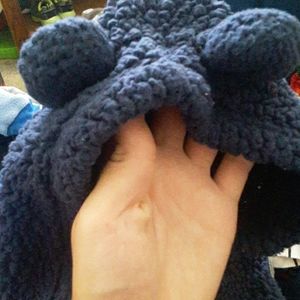 Vest with bear ears on hood